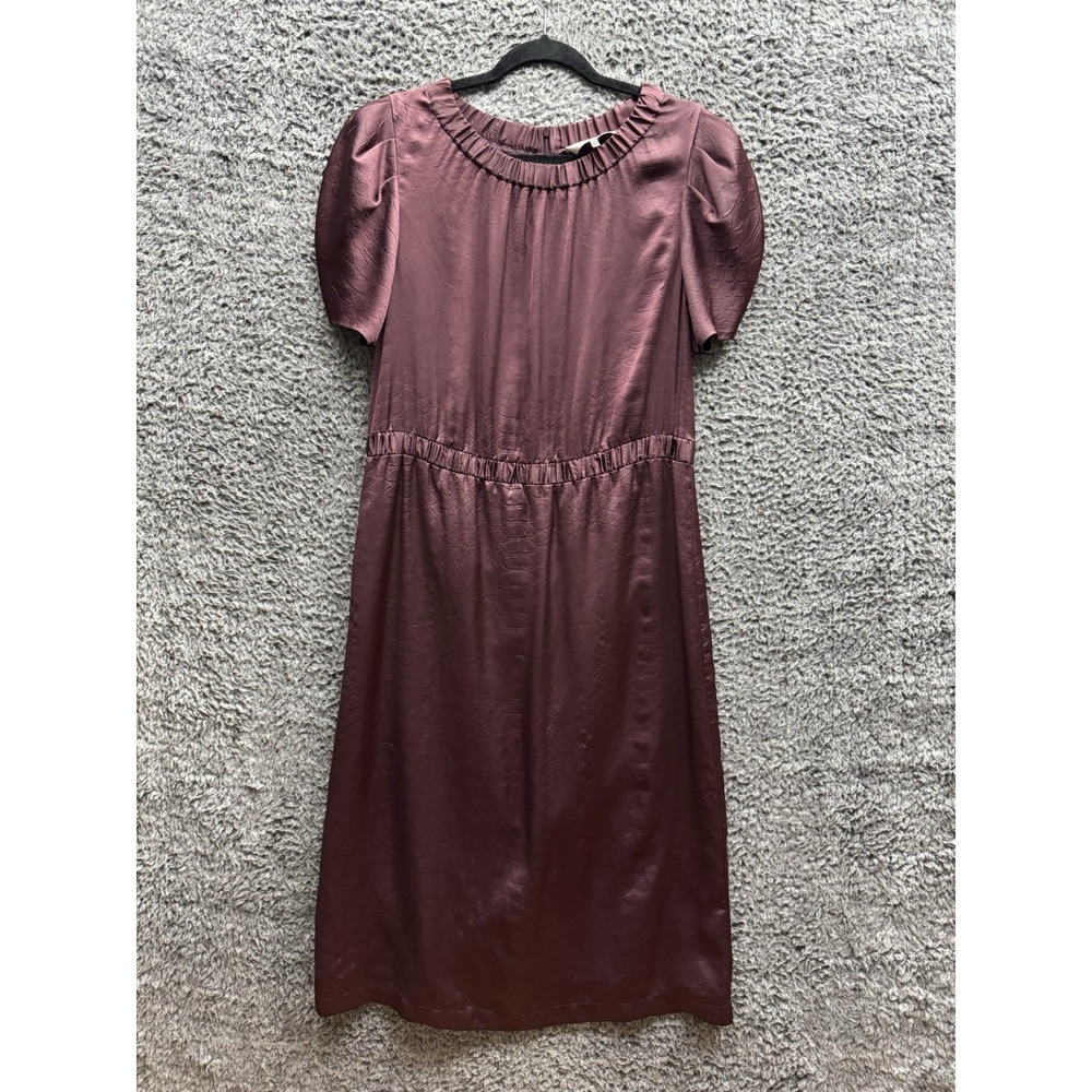 Sea New‎ York Simone Mock Neck Midi Dress in Burgundy Size XS